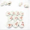 10x25mm Red Paint Plate Dish Dollhouse Miniature Ceramic Kitchenware 12810 view 1