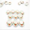 10x25mm Orange Flower Paint Plate Dish Dollhouse Miniature Ceramic Supply 12811 view 1