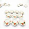 10x25mm Orange Flower Paint Plate Dish Dollhouse Miniature Ceramic Supply 12811 view 2