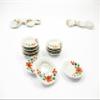 10x25mm Orange Flower Paint Plate Dish Dollhouse Miniature Ceramic Supply 12811 view 3