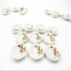 10x25mm Red Orchid Paint Plate Dish Dollhouse Miniature Ceramic Supply 12812 view 2