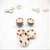 10x20mm Red Heart Paint Plate Dish Dollhouse Miniature Ceramic Supply 12819 view 3