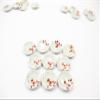 10x20mm Red Paint Plate Dish Dollhouse Miniature Ceramic Kitchenware 12820 view 1
