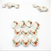 10x20mm Orange Flower Paint Plate Dish Dollhouse Miniature Ceramic 12821 view 1