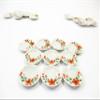 10x20mm Orange Flower Paint Plate Dish Dollhouse Miniature Ceramic 12821 view 2