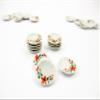 10x20mm Orange Flower Paint Plate Dish Dollhouse Miniature Ceramic 12821 view 3