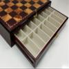 HPL US American Civil War Generals Chess Set W/ 17" High Gloss Cherry & Burlwood Color Storage Board view 4