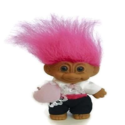 4" Ring Bearer Troll with Pink Hair