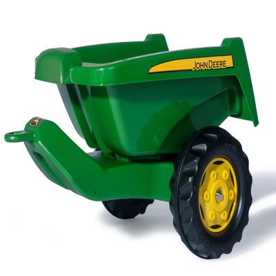rolly toys John Deere Tipper Trailer with Rear Tipping for Pedal Tractor, Youth Ages 3+