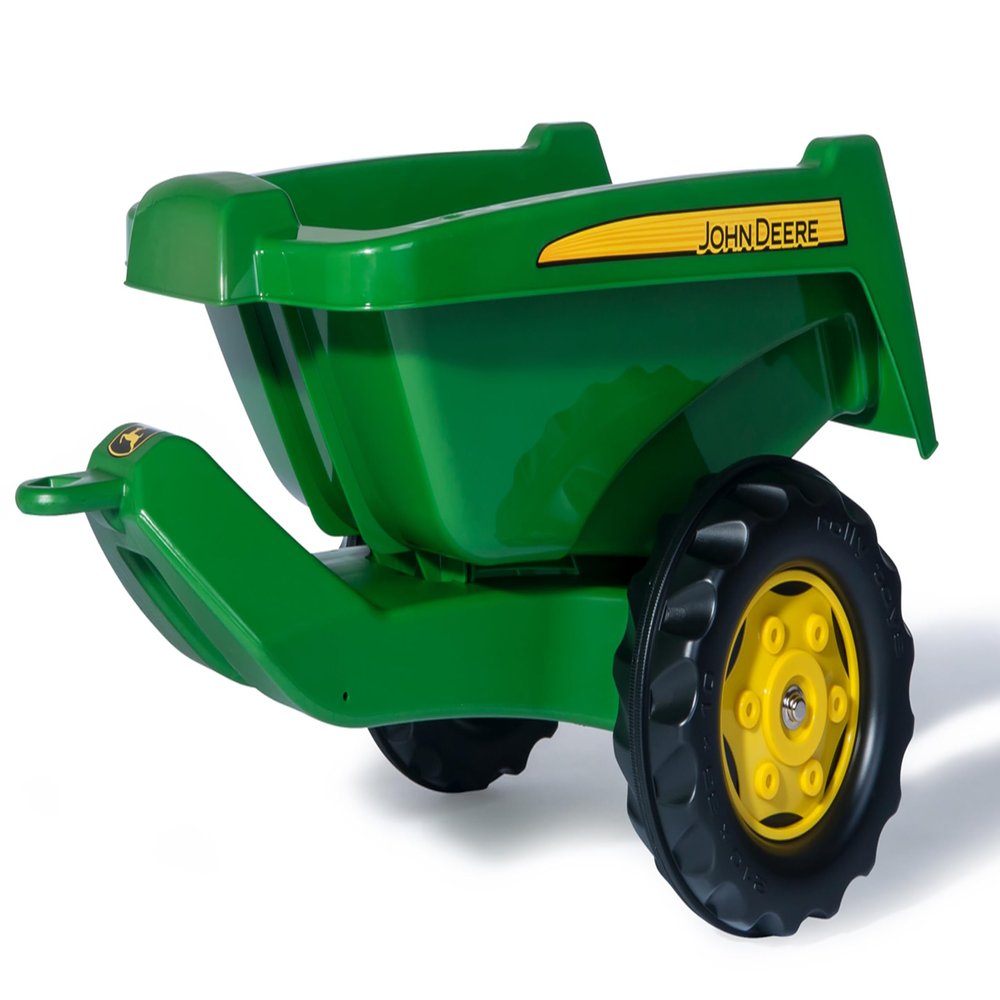 rolly toys John Deere Tipper Trailer with Rear Tipping for Pedal Tractor, Youth Ages 3+