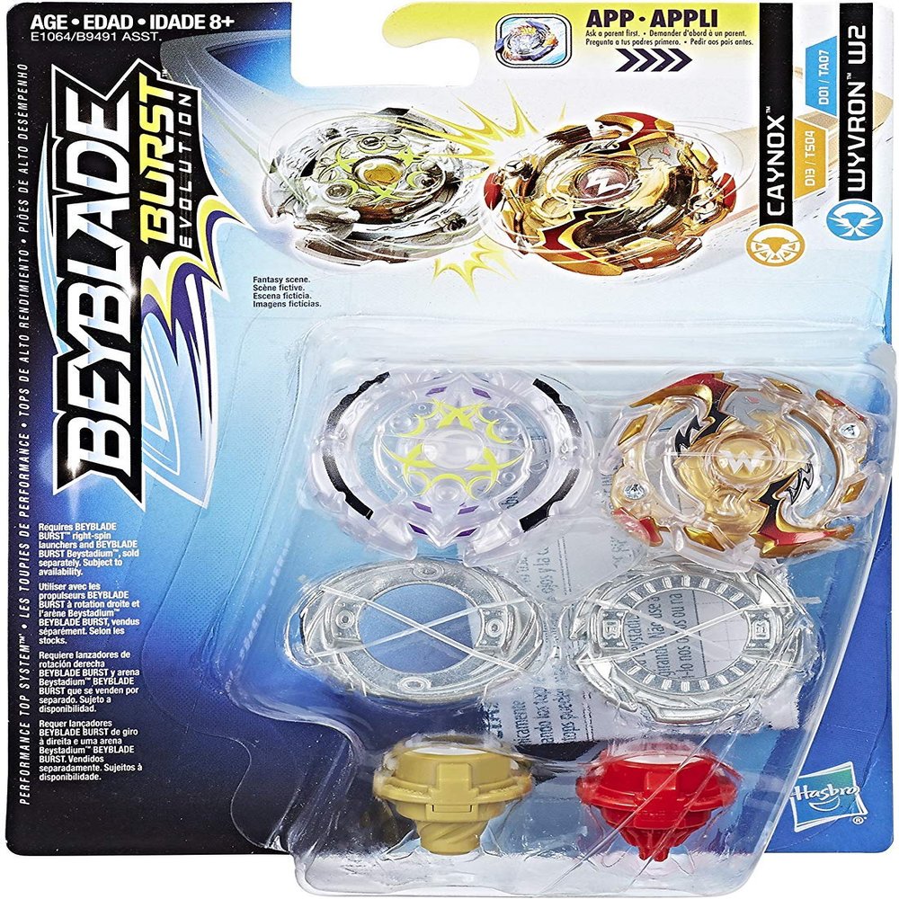 Beyblade Burst Evolution Dual Pack Caynox and Wyvron W2