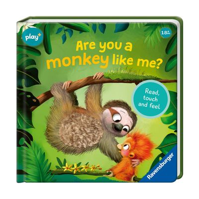 Ravensburger Play+ are You a Monkey Like Me? | Interactive Sensory Book | Engages Toddlers in Fun & Exploration
