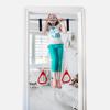DreamGYM Doorway Swing for Kids Indoor - Trapeze Bar and Red Gymnastic Rings Combo view 4