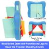 Finger Puppet Theater Stage by Better Line - Set Includes 6 Finger Family Puppets - Portable Plush Finger Puppet Theater is The Best Preschool Kids (Blue) view 4
