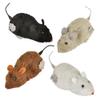 Bits and Pieces - Wind Up Racing 4 Mice-Realistic Looking Mice, Carefree pet - Set of 4: Black, Gray, White and Brown. Each Measures 4-1/2" Long view 1