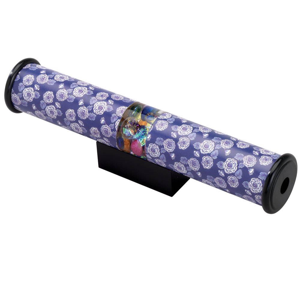 Bits and Pieces - 2 Side View Port Kaleidoscope - Elegant Black Stand Measures 3" x 1" and Kaleidoscope Measures 9" Long