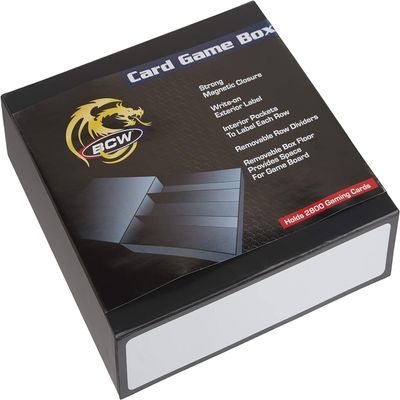 BCW 3-Row Storage Box | Cardboard Organizer for Trading, Sports & Baseball Collections | Holds 2,800 Unsleeved or 1,500 Sleeved