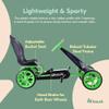 Hauck Sirocco - Racing Go Kart | Pedal Car | Low profile rubber tires | Pedal power auto-clutch free-ride | Adjustable seat - Green view 4