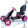 hauck Sirocco Racing Clutch Free Go Kart with Low Profile Rubber Tires, Pink view 2