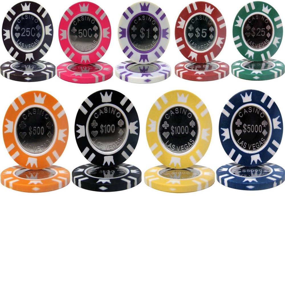 50 Casino Crown Coin Inlay 15gm Poker Chips - Choose