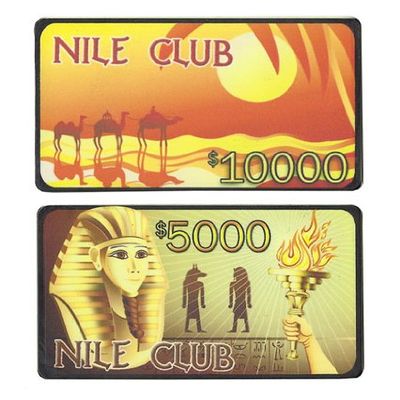 10 Nile Club Ceramic Poker Plaques - Choose Type