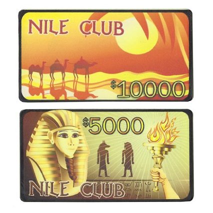 10 Nile Club Ceramic Poker Plaques - Choose Type