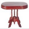 Dollhouse Miniature Mahogany Oval Dining Table view 1