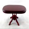Dollhouse Miniature Mahogany Oval Dining Table view 3