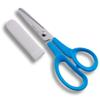 CANARY Kids Scissors 6" for Age 6-8, Safe Blunt Tip with Blade Cover, Made in JAPAN, Safety Elementary School Scissors, Blue view 1