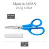 CANARY Kids Scissors 6" for Age 6-8, Safe Blunt Tip with Blade Cover, Made in JAPAN, Safety Elementary School Scissors, Blue view 2