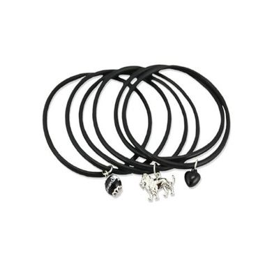 Twilight New Moon "Edward Lion" Jelly Bangle Bracelet with Charms
