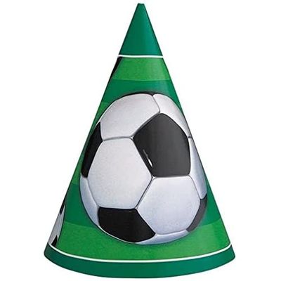 Adorable Multicolor 3D Soccer Party Hats - Pack of 8 - Fun & Festive Headwear - Premium Material - Perfect for the Ultimate Soccer Themed Celebration