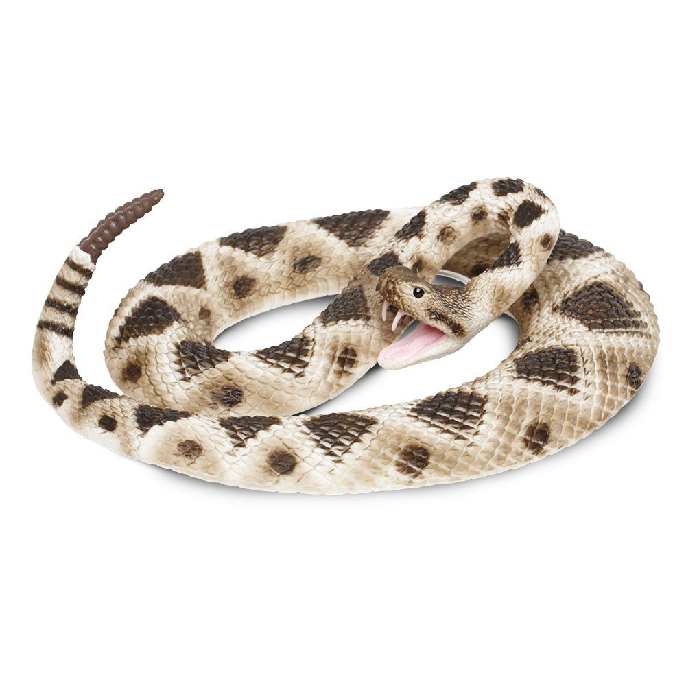 Safari Ltd. Eastern Diamondback Rattlesnake Figurine - Realistic 40" Model Figure - Educational Toy for Boys, Girls, and Kids Ages 18M+