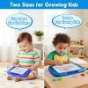 SGILE Large Magnetic Drawing Board for Kids, Toddlers Toys for 1 2 3 4 Year Old, Etch & Sketch Pad with 4 Stamps, Learning and Educational Toys for Boys Girls Gift, 16 13 in (42 x 32 CM), Blue view 4