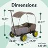 hauck Eco Wagon with Multipurpose Hand Pulled Utility, Steel Tube Framing, and Easy Fold Feature for Kids Pull Along Wagons, Forest Green view 3