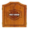 Harley-Davidson Bar & Shield Logo Dart Board Cabinet - Pine Wooden Cabinet 61905 view 1