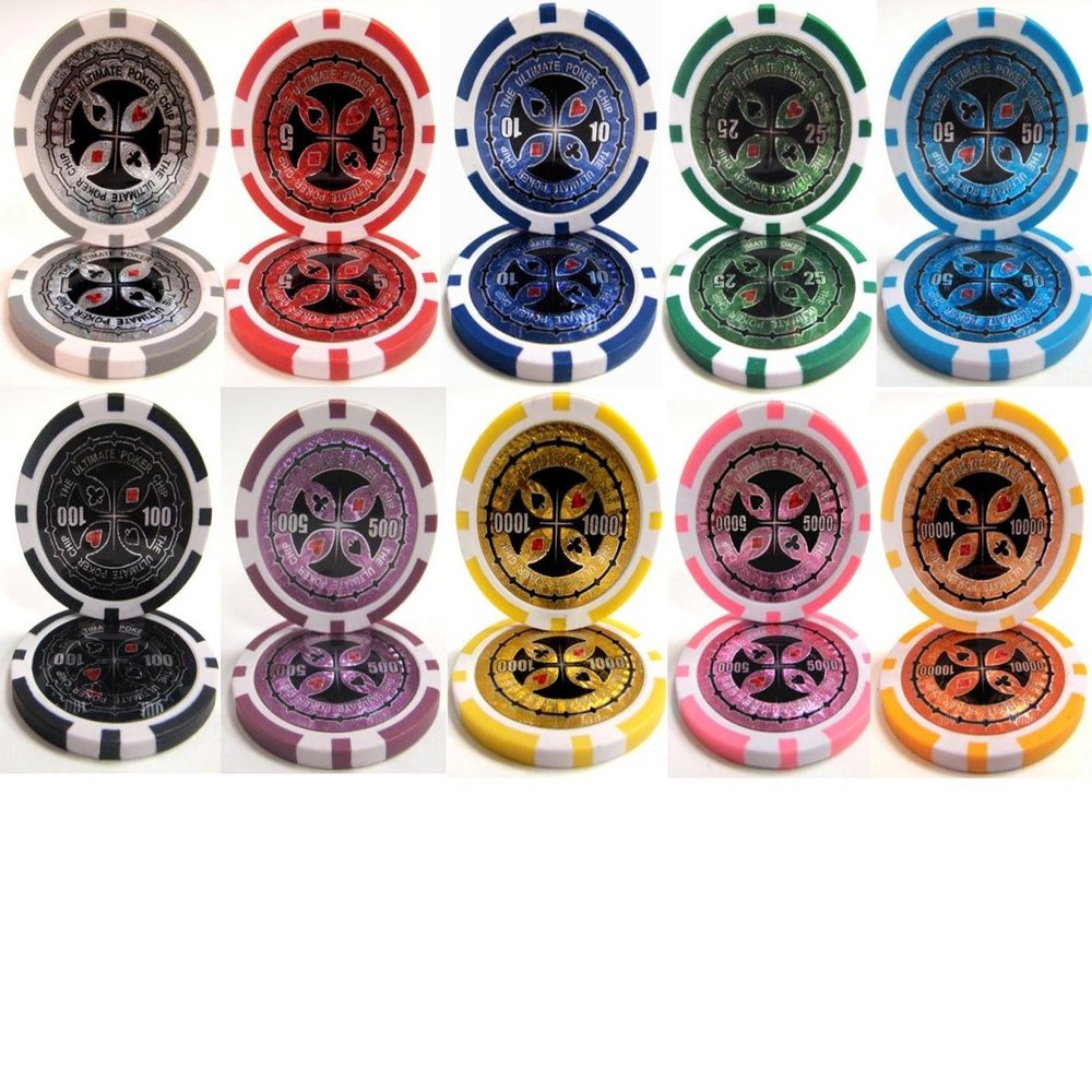 Ultimate Poker Laser Clay 14g 500 Bulk Poker Chips - Choose