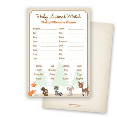 24 cnt Woodland Animals Baby Animal Name Game