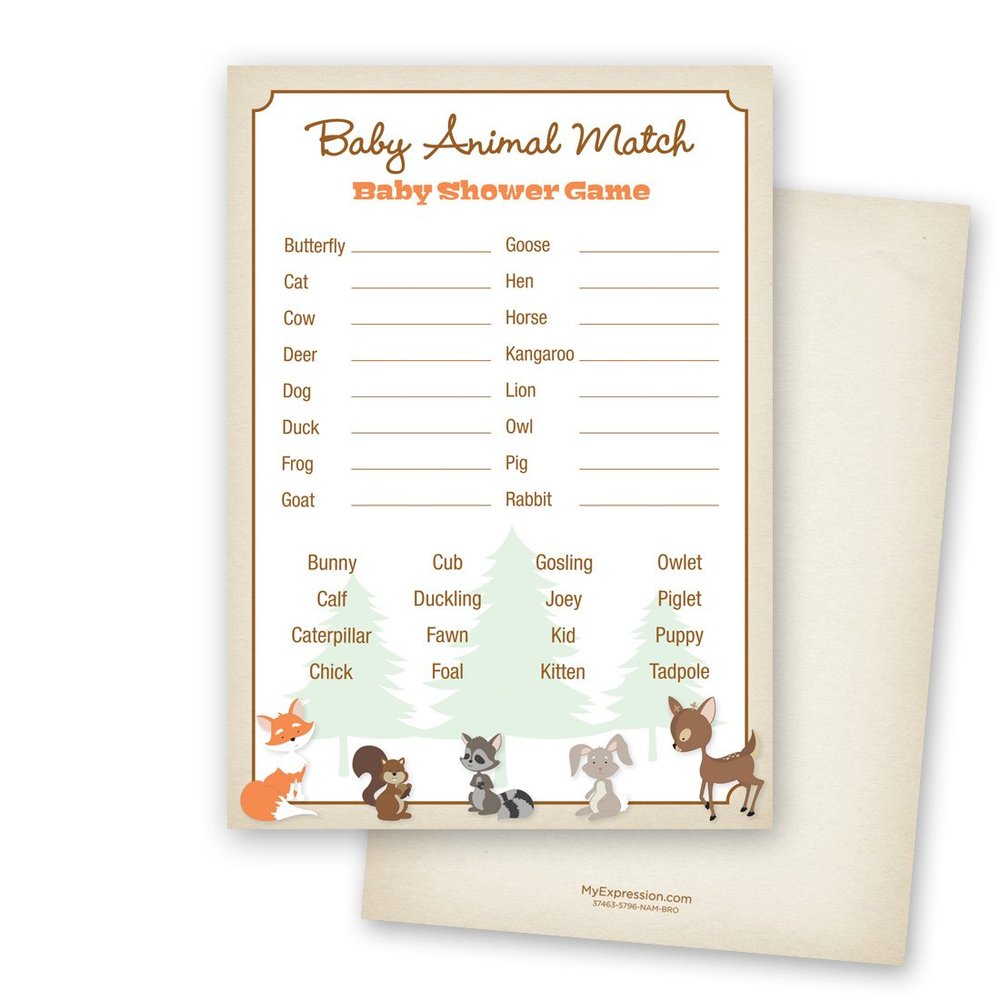 24 cnt Woodland Animals Baby Animal Name Game
