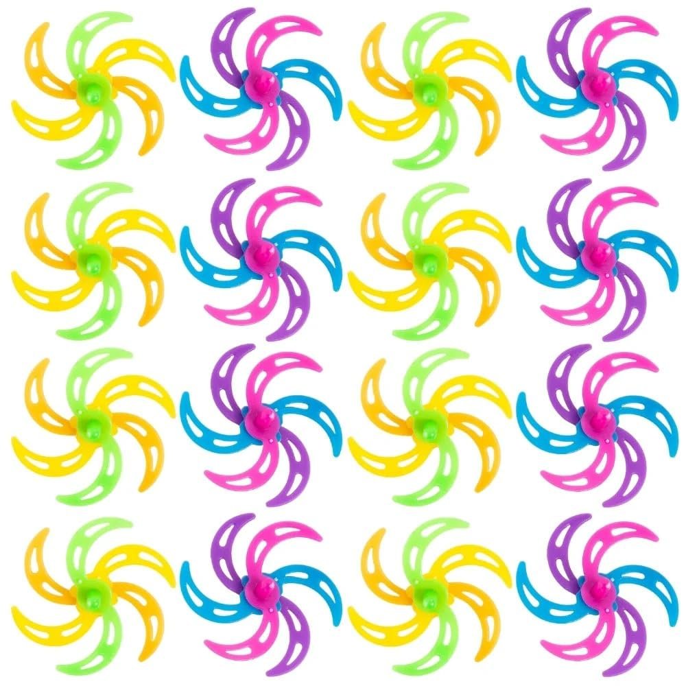 Fun Express - Plastic Neon Spin Tops (4dz) - Toys - Value Toys - Tops - 48 Pieces