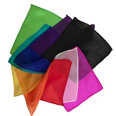 London Magic Works 9" Assorted Colors - Pack of 10 Silks - Includes Trick Instructions