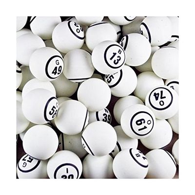 Bingo Balls - White Single Number