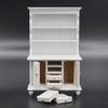 Odoria 1/12 Miniature Cabinet Cupboard Hutch Dollhouse Furniture Accessories, White view 3