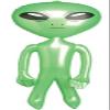 Rhode Island Novelty 5 ft Green Inflatable Martian Alien Prop Toy Decoration view 1