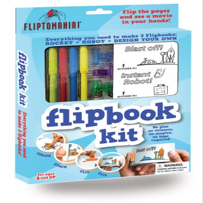 Fliptomania Make-Your-Own Flipbooks Kit: Rocket & Robot
