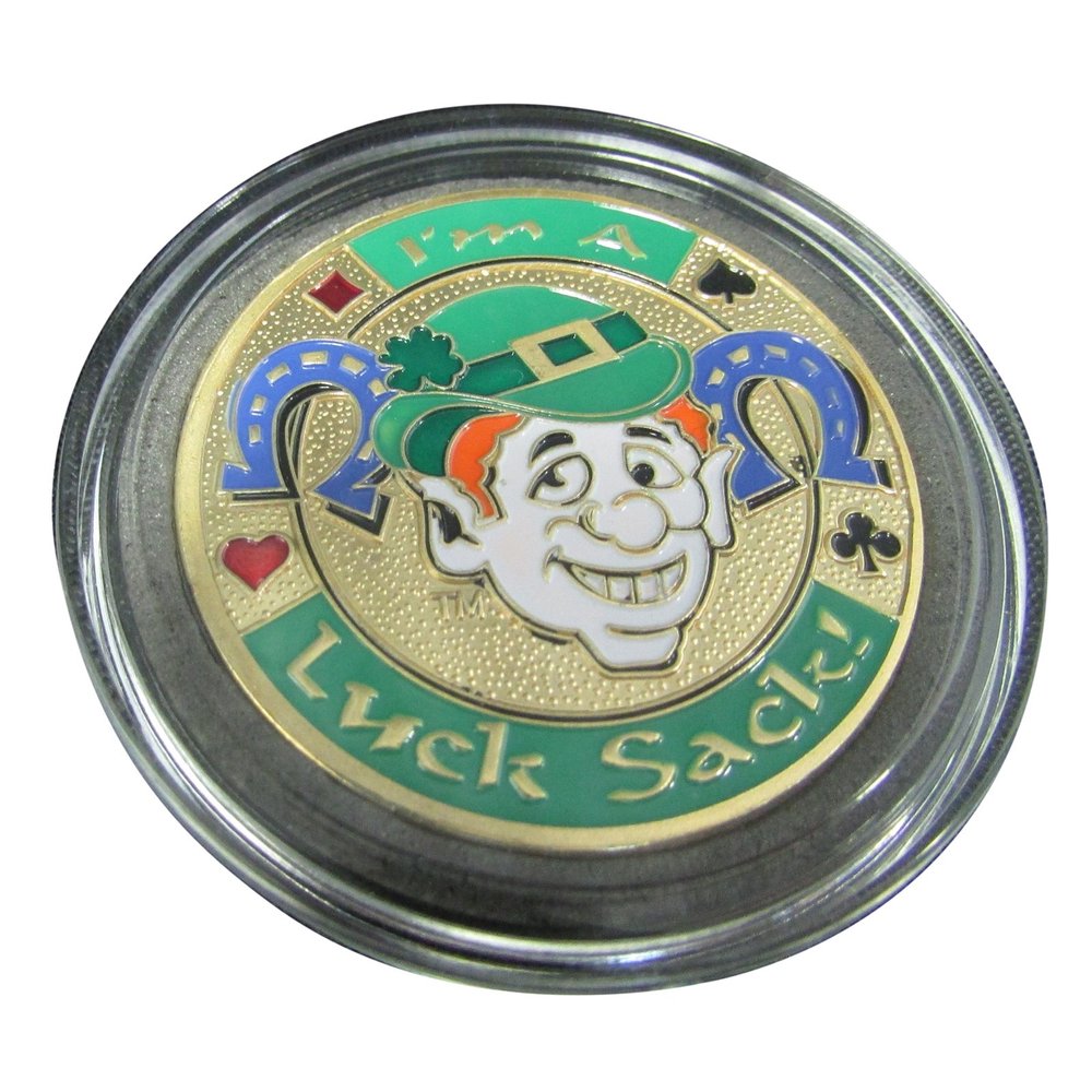 MRC POKER Hand Painted Poker Card Guard Cover Protector - I 'M a Luck Sack