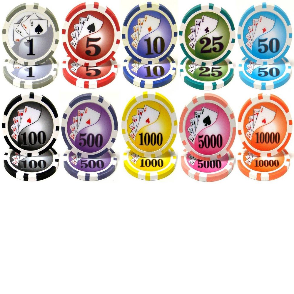 YIN Yang 13.5gm Clay 500 Bulk Poker Chips - Choose