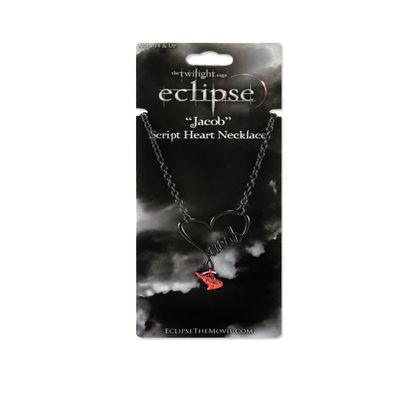 Twilight "Eclipse" Jacob Script Heart Necklace