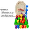 Toddler Peg Board Sensory Montessori Fine Motor Skills Educational Toys - 30 Stackable Pegs + Pattern Card + Drawstring Backpack + E-Book view 2