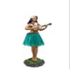 KC Hawaii Leilani Dashboard Hula Doll Playing Ukulele Green 7 inch view 1